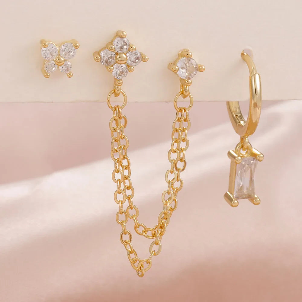 Zodiac Birthstone Earrings Set for Everyday Celestial Style